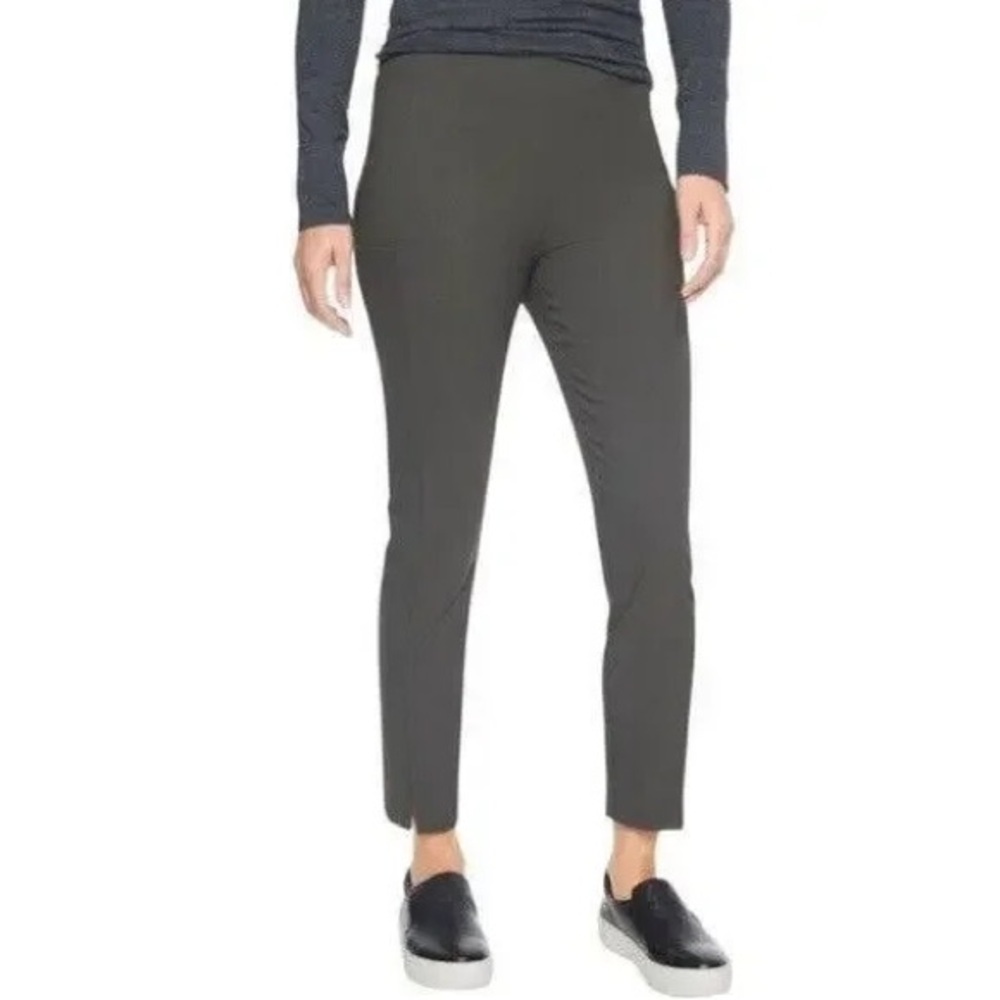 Athleta Women’s Wander Slim Pants High Rise Skinny Sculptek Waistband in Green 4